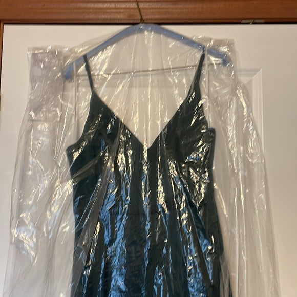 Lulus Ode to Love Emerald Satin Maxi Dress - Picture 6 of 7